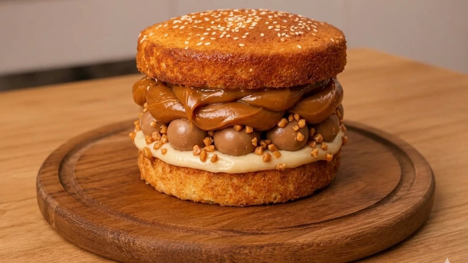 Bolo Burger de Doce de Leite