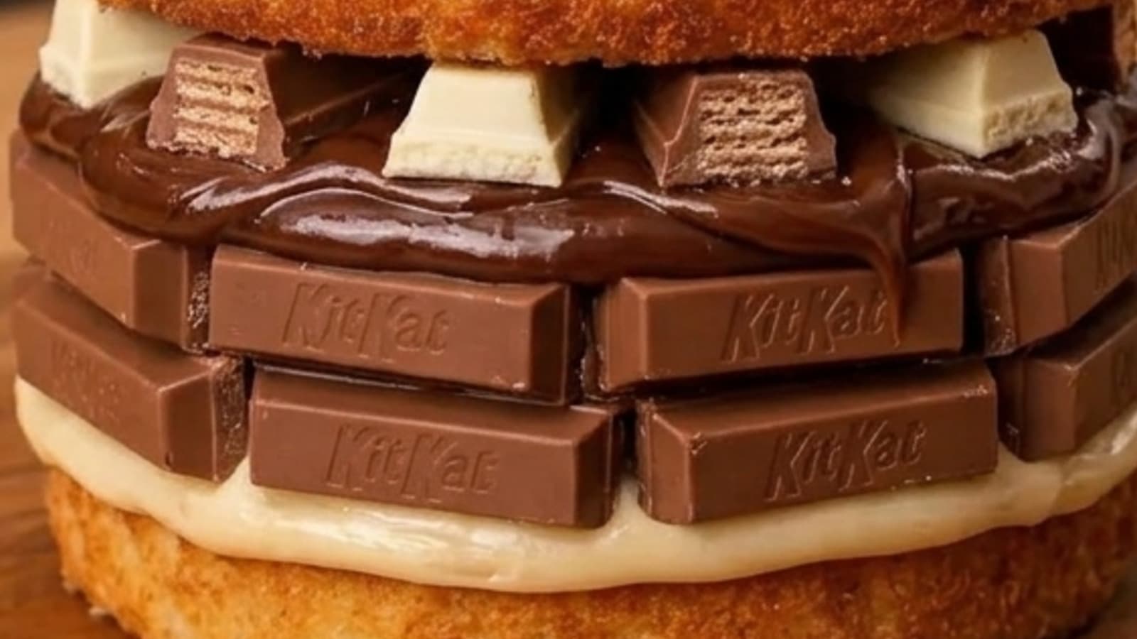 Bolo Burger de Kit Kat